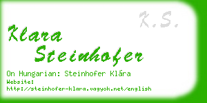 klara steinhofer business card
